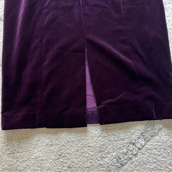 Vintage Watters and Watters Purple Velvet midi Formal Dress size 10 - Picture 7 of 10